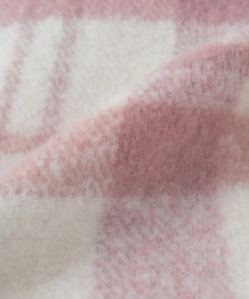 Honeys（ハニーズ）の「太フリンジマフラー・柄（マフラー・レディース・ピンク系その他/ブルー系その他3/ホワイト系その他2/ブラック系その他/ホワイト系その他3・FREE）」の21枚目の写真