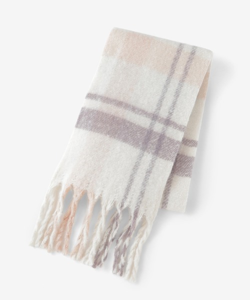 Honeys（ハニーズ）の「太フリンジマフラー・柄（マフラー・レディース・ピンク系その他/ブルー系その他3/ホワイト系その他2/ブラック系その他/ホワイト系その他3・FREE）」の22枚目の写真