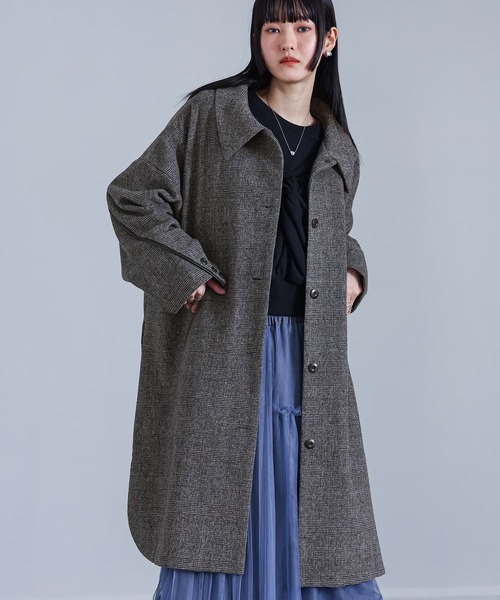 kOhAKU（コハク）の「『ストール付きオーバーサイズコート』（ステンカラーコート・レディース・グレー・FREE）」の21枚目の写真