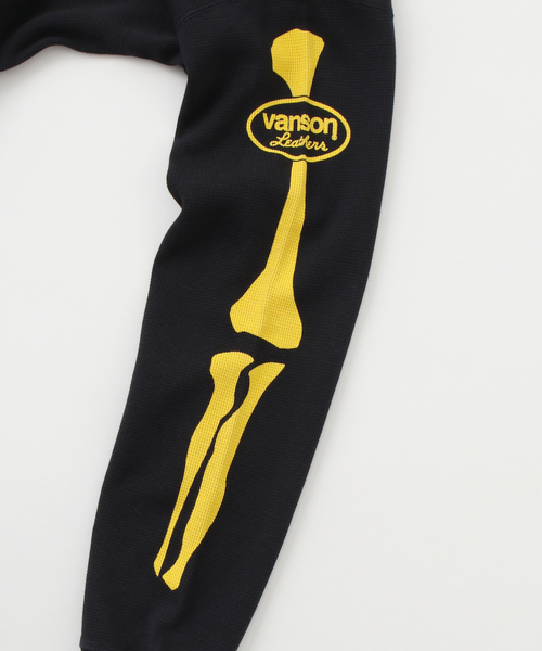 VANSON（ヴァンソン）の「VANSON / ヴァンソン Thermal LS-T（Tシャツ/カットソー・メンズ・ブラック/ホワイト・MEDIUM/LARGE/X-LARGE）」の5枚目の写真