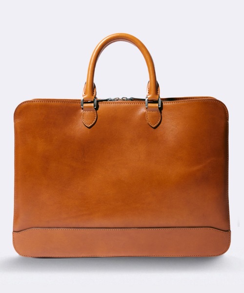 aniary（アニアリ）の「ブリーフバッグ（ゼオライトレザー）（ビジネスバッグ・メンズ・キャメル/ネイビー/チャコールグレー/ブラック・FREE）」の4枚目の写真