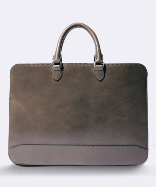 aniary（アニアリ）の「ブリーフバッグ（ゼオライトレザー）（ビジネスバッグ・メンズ・キャメル/ネイビー/チャコールグレー/ブラック・FREE）」の2枚目の写真