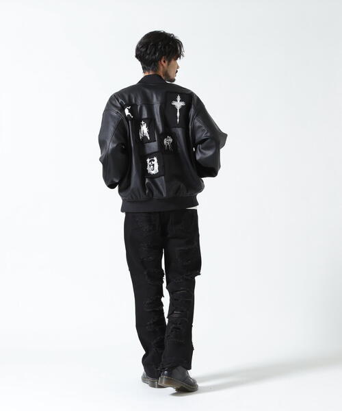 FR(13)NDS（フレンズ）の「FR(13)NDS/フレンズ/パッチ付きMA-1（MA-1・メンズ・ブラック・F）」の3枚目の写真