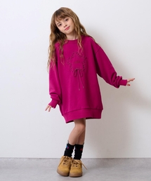 X-girl Stages | スターレースアップスウェットワンピース(ワンピース)