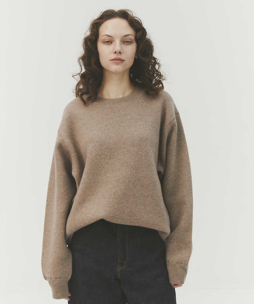 CASHMERE CASHMERE(カシミヤカシミヤ)の「【CASHMERE CASHMERE/カシミヤカシミヤ】CASHMERE REVERSIBLE PULLOVER/カシミヤリバーシブルプルオーバー/ニット(ニット/セーター・レディース・ダークグリーン/チャコールグレー/ブラック/ダークネイビー/モカ・40)」の4枚目の写真