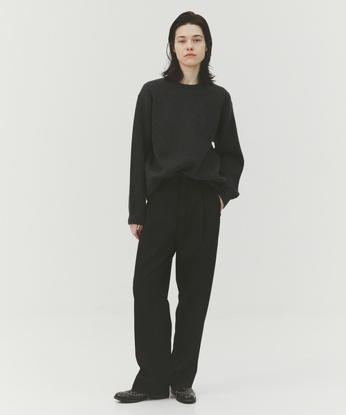 CASHMERE CASHMERE(カシミヤカシミヤ)の「【CASHMERE CASHMERE/カシミヤカシミヤ】CASHMERE REVERSIBLE PULLOVER/カシミヤリバーシブルプルオーバー/ニット(ニット/セーター・レディース・ダークグリーン/チャコールグレー/ブラック/ダークネイビー/モカ・40)」の15枚目の写真
