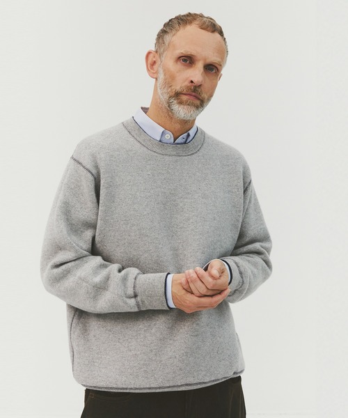 CASHMERE CASHMERE(カシミヤカシミヤ)の「【CASHMERE CASHMERE/カシミヤカシミヤ】CASHMERE REVERSIBLE PULLOVER/カシミヤリバーシブルプルオーバー/ニット(ニット/セーター・レディース・ダークグリーン/チャコールグレー/ブラック/ダークネイビー/モカ・40)」の11枚目の写真