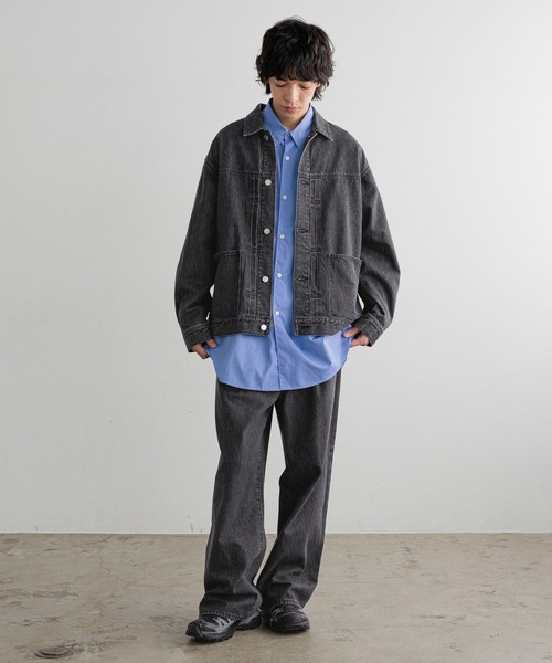 LOWRYS FARM（ローリーズファーム）の「【LFM(U)】DENIMタックジャケット　 606930（デニムジャケット・メンズ・ネイビー/ホワイト/ブラック・MEDIUM/LARGE）」の13枚目の写真