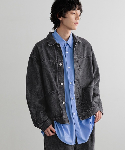 LOWRYS FARM（ローリーズファーム）の「【LFM(U)】DENIMタックジャケット　 606930（デニムジャケット・メンズ・ネイビー/ホワイト/ブラック・MEDIUM/LARGE）」の16枚目の写真