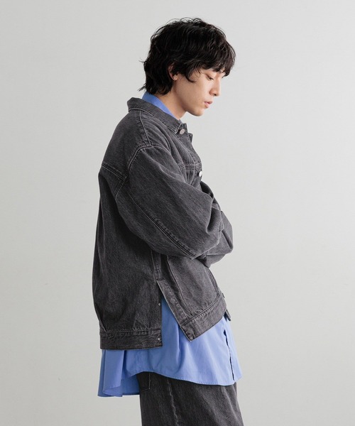 LOWRYS FARM（ローリーズファーム）の「【LFM(U)】DENIMタックジャケット　 606930（デニムジャケット・メンズ・ネイビー/ホワイト/ブラック・MEDIUM/LARGE）」の18枚目の写真