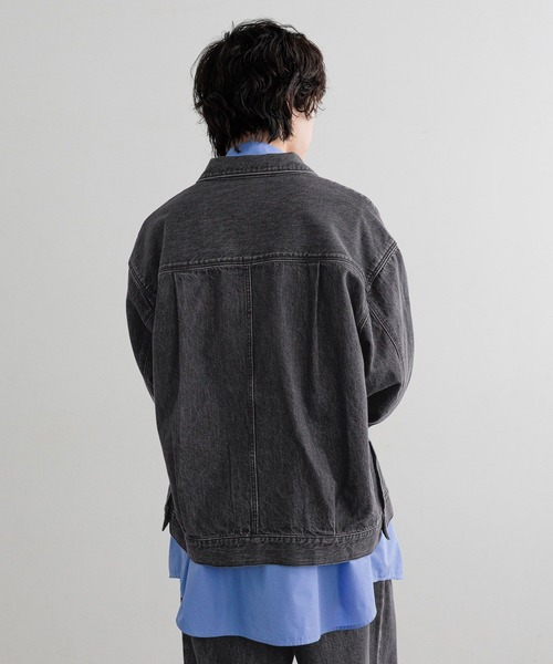 LOWRYS FARM（ローリーズファーム）の「【LFM(U)】DENIMタックジャケット　 606930（デニムジャケット・メンズ・ネイビー/ホワイト/ブラック・MEDIUM/LARGE）」の19枚目の写真