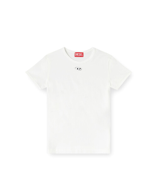 DIESEL(ディーゼル)の「ウィメンズ 半袖トップ T-UNCUTIESLONG-OD(Tシャツ/カットソー・レディース・ホワイト/ピンク/ブラック・MEDIUM/SMALL/X-LARGE/LARGE)」の4枚目の写真