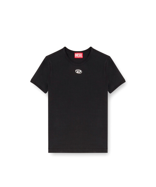 DIESEL(ディーゼル)の「ウィメンズ 半袖トップ T-UNCUTIESLONG-OD(Tシャツ/カットソー・レディース・ホワイト/ピンク/ブラック・MEDIUM/SMALL/X-LARGE/LARGE)」の5枚目の写真