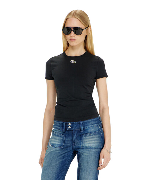DIESEL(ディーゼル)の「ウィメンズ 半袖トップ T-UNCUTIESLONG-OD(Tシャツ/カットソー・レディース・ホワイト/ピンク/ブラック・MEDIUM/SMALL/X-LARGE/LARGE)」の19枚目の写真