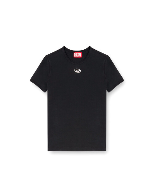 DIESEL(ディーゼル)の「ウィメンズ 半袖トップ T-UNCUTIESLONG-OD(Tシャツ/カットソー・レディース・ホワイト/ピンク/ブラック・MEDIUM/SMALL/X-LARGE/LARGE)」の12枚目の写真