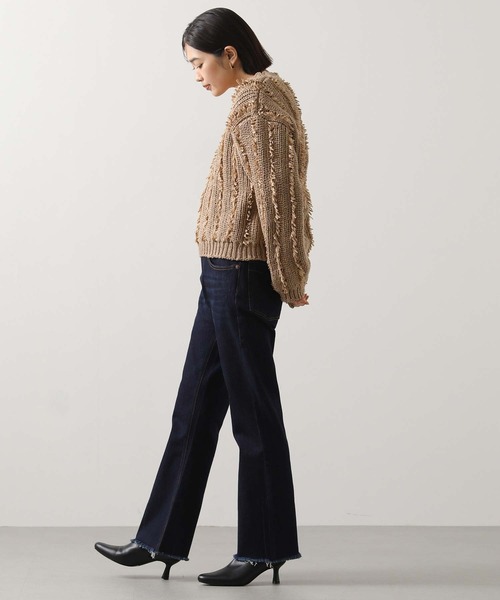 margaux（マルゴー）の「ストレッチフレアデニム（デニムパンツ・レディース・ネイビー系・0/1）」の3枚目の写真