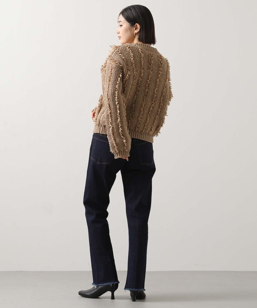 margaux（マルゴー）の「ストレッチフレアデニム（デニムパンツ・レディース・ネイビー系・0/1）」の4枚目の写真