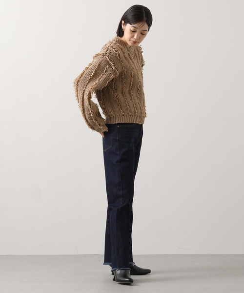 margaux（マルゴー）の「ストレッチフレアデニム（デニムパンツ・レディース・ネイビー系・0/1）」の5枚目の写真