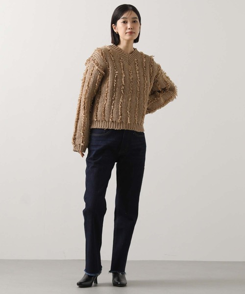 margaux（マルゴー）の「ストレッチフレアデニム（デニムパンツ・レディース・ネイビー系・0/1）」の6枚目の写真