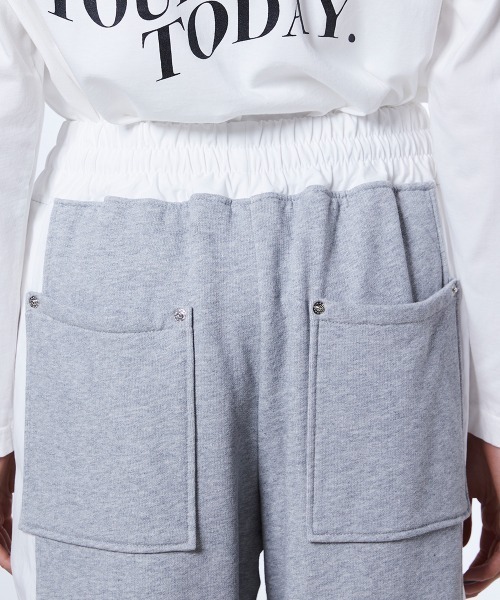 ESSENTIAL（エッセンシャル）の「裏毛タフタドッキングパンツ（その他パンツ・レディース・グレー/ブラック・38/36）」の9枚目の写真