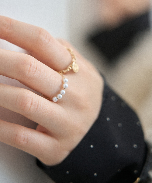 GIGI/ジジ 別注 PEARL CHAIN RING EX（リング）｜IENA（イエナ）の
