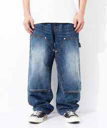 QT8 GARMENTS（キューティーエイトガーメント）の「TL Double Knee Washed Pants (Non-Painted Blue)（デニムパンツ）」