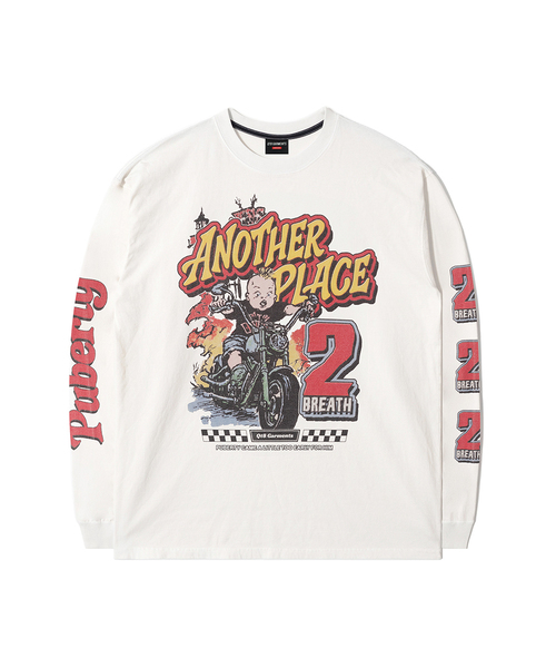 QT8 GARMENTS(キューティーエイトガーメント)の「RG Another Place Washed Long Sleeve (Ecru)(Tシャツ/カットソー・レディース・その他・MEDIUM/LARGE/X-LARGE)」の1枚目の写真