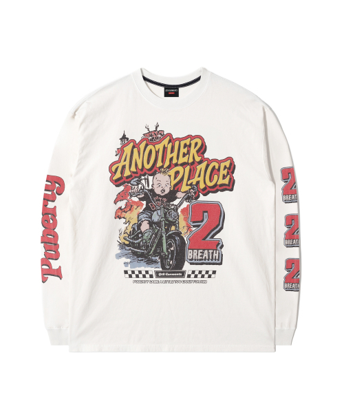 QT8 GARMENTS(キューティーエイトガーメント)の「RG Another Place Washed Long Sleeve (Ecru)(Tシャツ/カットソー・レディース・その他・MEDIUM/LARGE/X-LARGE)」の2枚目の写真