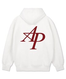 ASTRAL PROJECTION（アストラルプロジェクション）の「ニューエイピーロゴオーバーサイズワイドショルダーフードパーカー_ホワイト（パーカー）」