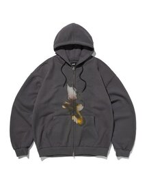 suade（スエード）の「BIRD HOOD ZIP UP [CHARCOAL GRAY]（パーカー）」