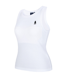 WOMENS RIBBED SLEEVELESS BRA TOP WHITE
