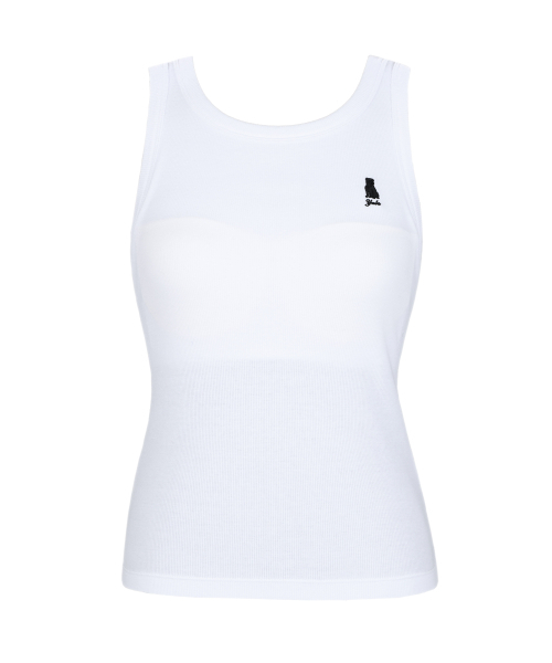 YALE(イェール)の「WOMENS RIBBED SLEEVELESS BRA TOP WHITE(Tシャツ/カットソー・レディース・その他・LARGE/MEDIUM/SMALL)」の2枚目の写真