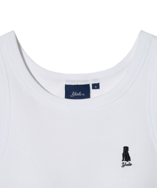 YALE(イェール)の「WOMENS RIBBED SLEEVELESS BRA TOP WHITE(Tシャツ/カットソー・レディース・その他・LARGE/MEDIUM/SMALL)」の4枚目の写真
