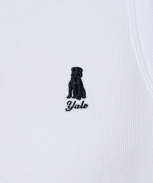 YALE(イェール)の「WOMENS RIBBED SLEEVELESS BRA TOP WHITE(Tシャツ/カットソー・レディース・その他・LARGE/MEDIUM/SMALL)」の5枚目の写真