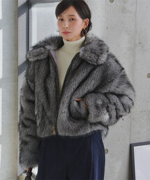 ジャケット/アウター（グレー/灰色系・フェイクファー）ファッション