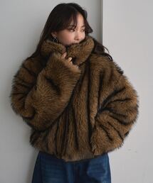 KOBE LETTUCE（コウベレタス）の「ミックスロングファーブルゾンコート（ブルゾン・レディース）」