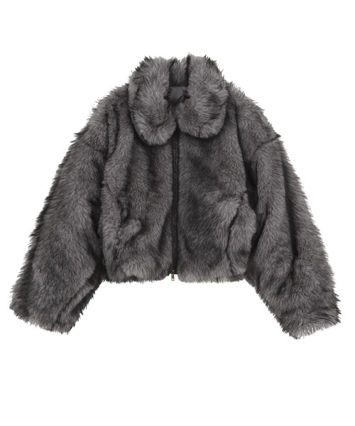 セール】ミックスロングファーブルゾンコート（ブルゾン）｜KOBE