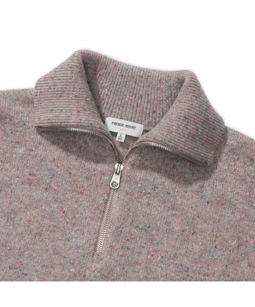 PRODESHIRT(プロデシャツ)の「アイリッシュドネガル 半ジップニット(ローズベージュ)(ニット/セーター・メンズ・その他・LARGE/MEDIUM/X-LARGE)」の5枚目の写真