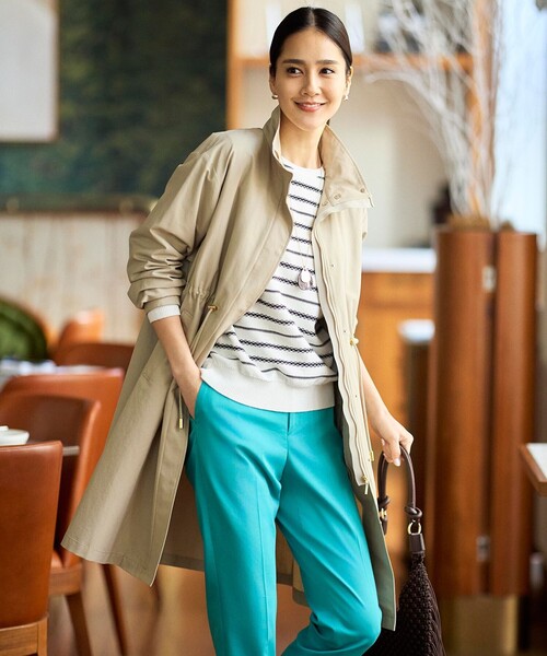 コットンナイロンタッサースタンドカラー コート（その他アウター