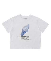 アイスクリームクロップTシャツ（ホワイト）