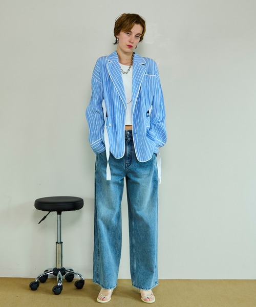 MAISON SPECIAL(メゾンスペシャル)の「Clear Wire Tank/クリアワイヤータンク(タンクトップ・レディース・ピンク/ホワイト/ブルー/チャコールグレー/ブラック・FREE)」の7枚目の写真