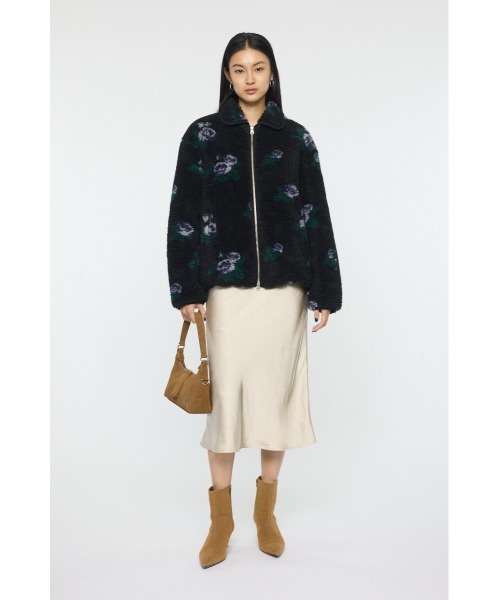 MOUSSY(マウジー)の「【26年SS新作】BOA FLEECE FLORAL ジャケット(その他アウター・レディース・アイボリー/ブラック・FREE)」の4枚目の写真