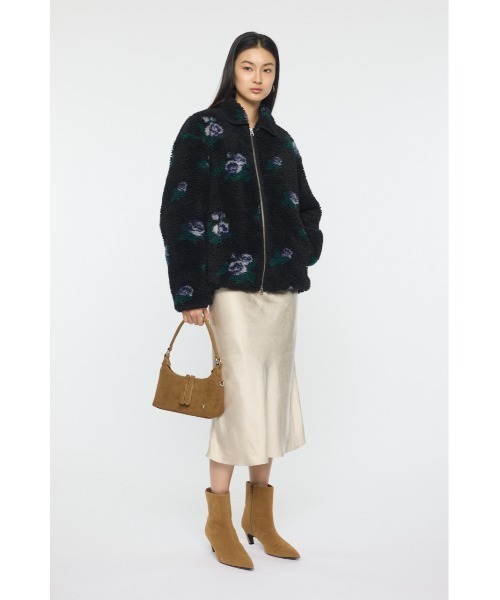 MOUSSY(マウジー)の「【26年SS新作】BOA FLEECE FLORAL ジャケット(その他アウター・レディース・アイボリー/ブラック・FREE)」の5枚目の写真