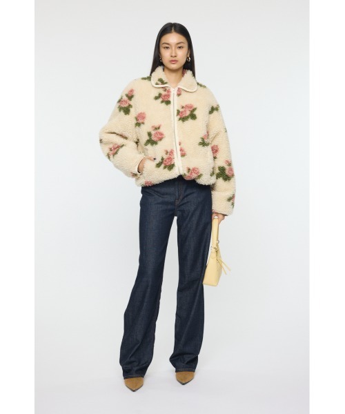 MOUSSY(マウジー)の「【26年SS新作】BOA FLEECE FLORAL ジャケット(その他アウター・レディース・アイボリー/ブラック・FREE)」の12枚目の写真