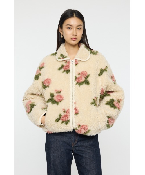 MOUSSY(マウジー)の「【26年SS新作】BOA FLEECE FLORAL ジャケット(その他アウター・レディース・アイボリー/ブラック・FREE)」の13枚目の写真