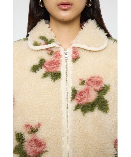 MOUSSY(マウジー)の「【26年SS新作】BOA FLEECE FLORAL ジャケット(その他アウター・レディース・アイボリー/ブラック・FREE)」の17枚目の写真