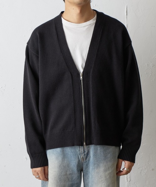 COLONY 2139(コロニートゥーワンスリーナイン)の「ダブルジップニットカーディガン(カーディガン/ボレロ・メンズ・グレー/ブラック/イエロー・MEDIUM/LARGE)」の20枚目の写真