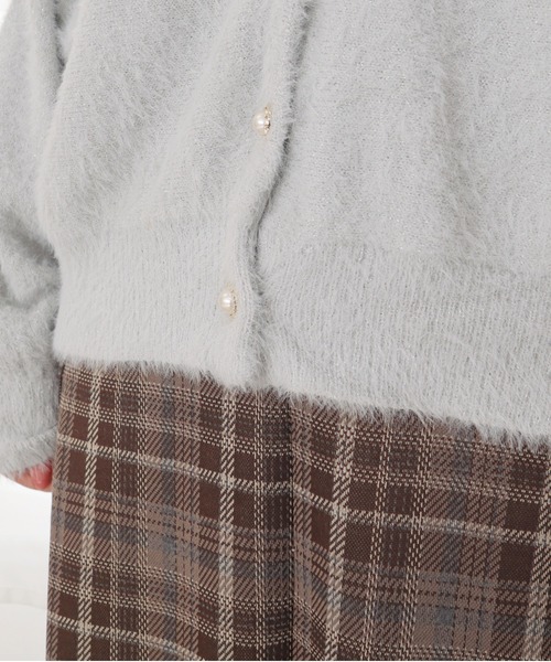 CECIL McBEE（セシルマクビー）の「ラメフェザードルマンカーディガン（カーディガン/ボレロ・レディース・サックスブルー/オフホワイト/グレー・MEDIUM）」の19枚目の写真