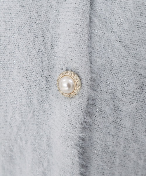 CECIL McBEE（セシルマクビー）の「ラメフェザードルマンカーディガン（カーディガン/ボレロ・レディース・サックスブルー/オフホワイト/グレー・MEDIUM）」の20枚目の写真