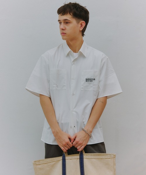 MILITARY（ミリタリー）の「【SETUP7】Regular Collar Embroidery Half Sleeve Shirt KKP/ レギュラーカラー刺繍シャツ（シャツ/ブラウス・メンズ・ブラック/ホワイト/ブルー・L/M）」の12枚目の写真